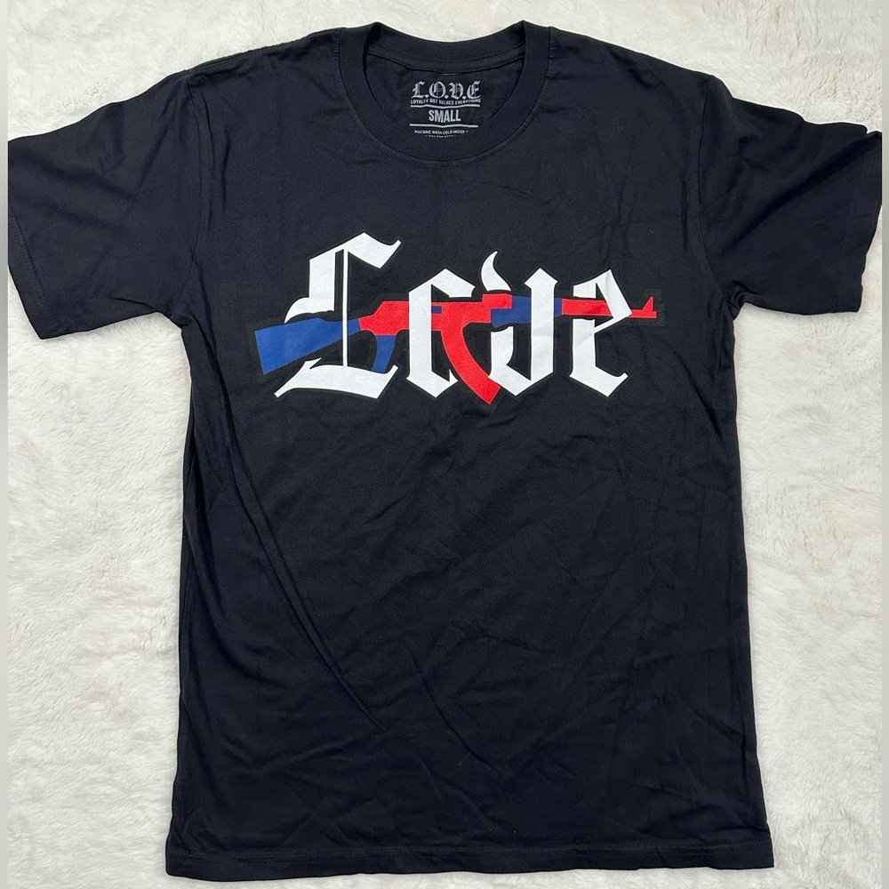 L.O.V.E Loyalty Out Values Everything Men's Graphic T-shirt Small Black NEW